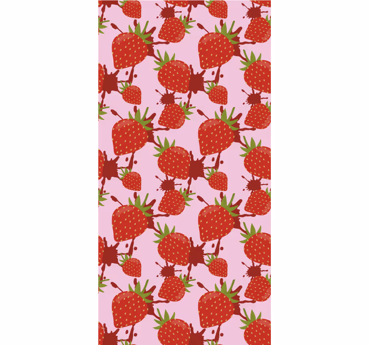 Strawberry Splash Pattern blind fruit and vegetables - TenStickers