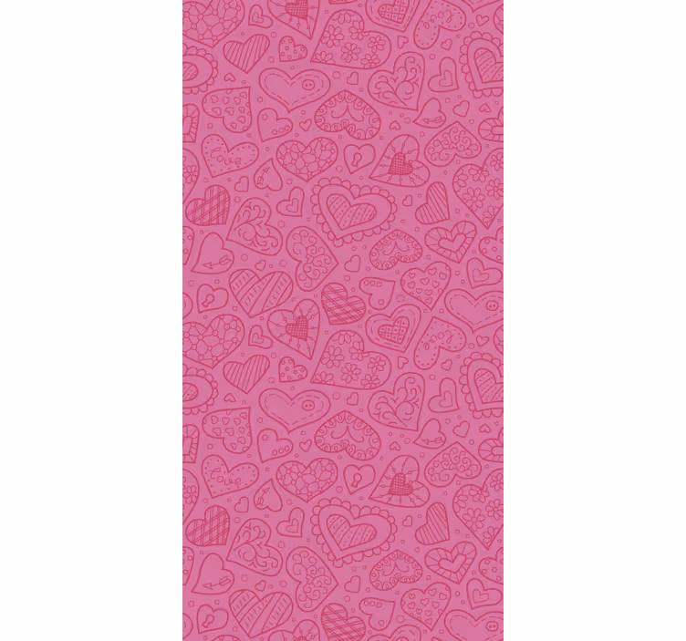 Pattern-Decor mixed hearts Modern blind - TenStickers