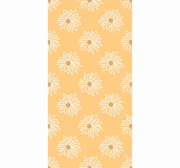 Yellow daisy design floral roller blind - TenStickers