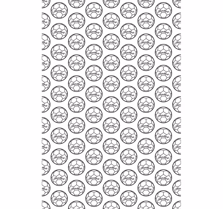 Handball black and white pattern blind sports - TenStickers