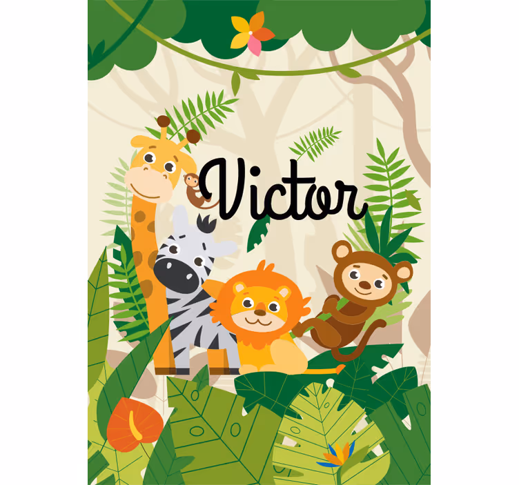 custom jungle animals Childrens blind - TenStickers