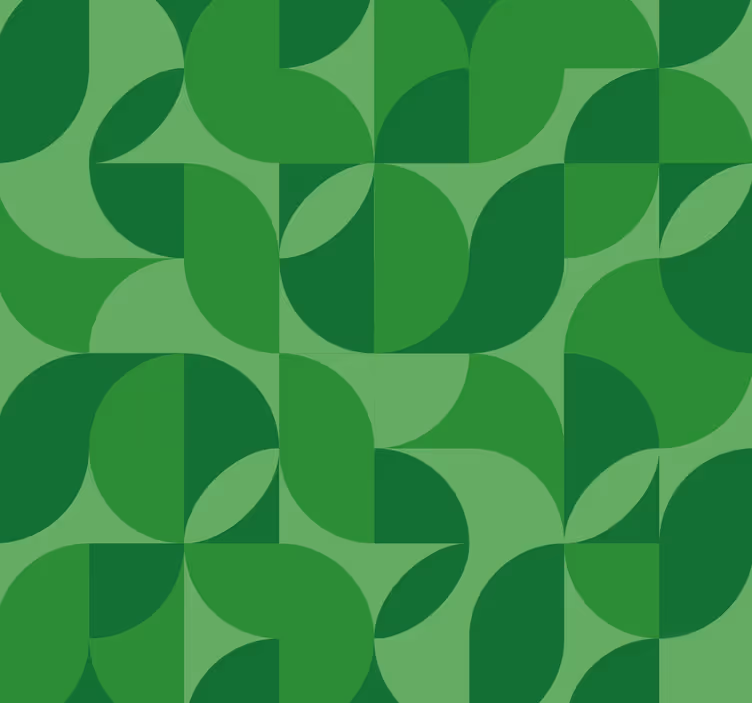 retro geometric Green blind - TenStickers
