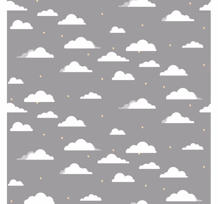 gray pattern Cloud blind - TenStickers
