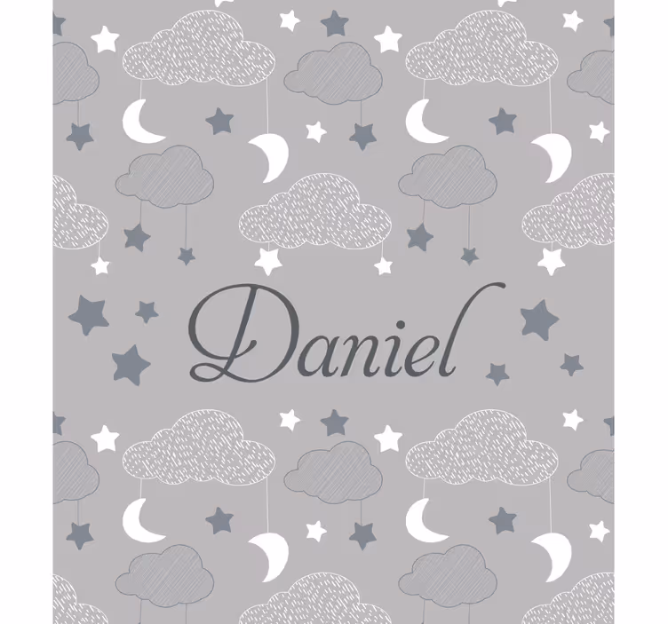 Gray starry clouds Custom printed window shade - TenStickers
