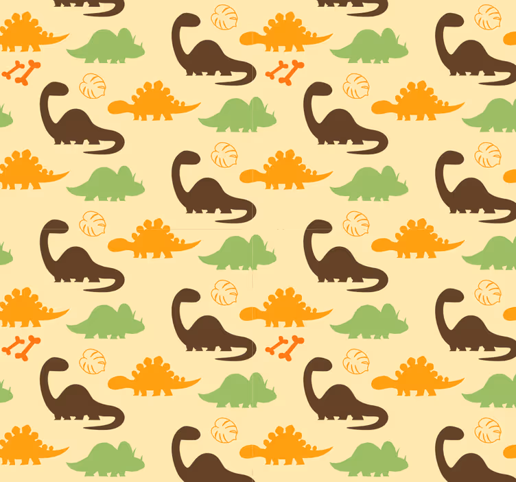 Beige background dinosaur blind - TenStickers