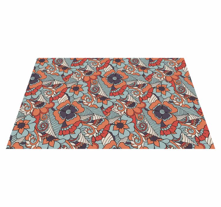 Textured placemats with floral design - TenStickers