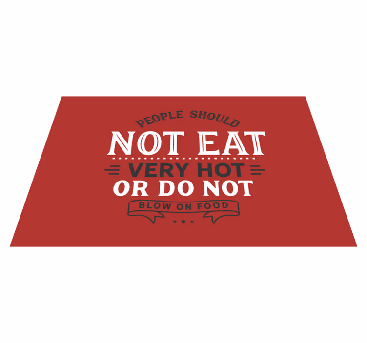 Quote placemats for mindful eating guidance - TenStickers