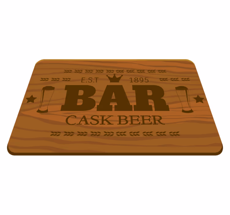 Wooden imitation with Bar elements placemats - TenStickers