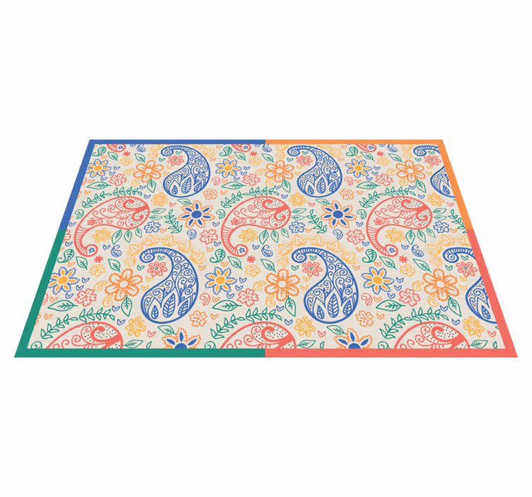 Colorful paisley paisley placemats - TenStickers