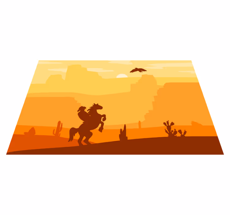 Cowboy Landscape children placemats - TenStickers