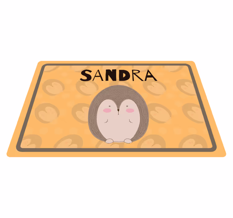 Children placemats with adorable hedgehog artwork - TenStickers
