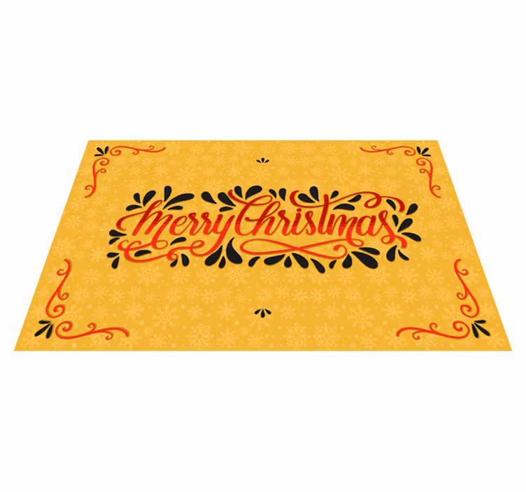 Golden Snowflake Christmas placemats - TenStickers