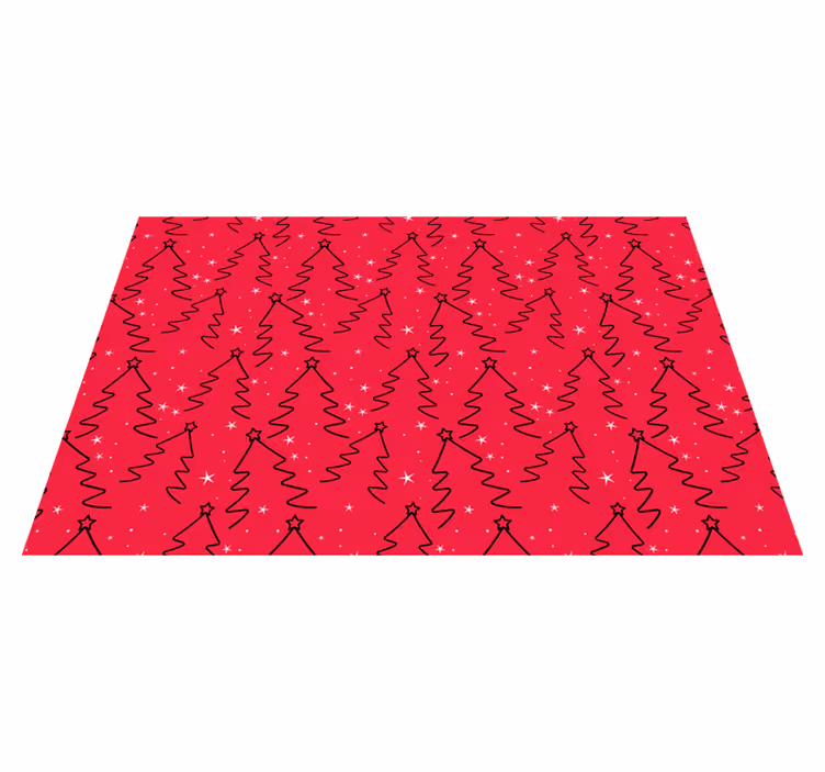 Christmas tree Line Christmas placemats - TenStickers