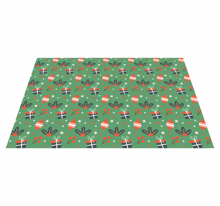 Green candy pattern  Christmas placemats - TenStickers