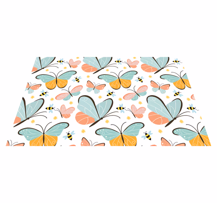 butterflies and bees butterfly placemats - TenStickers