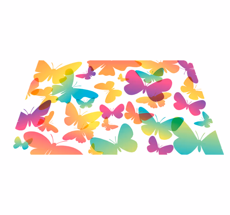 Children placemats with colorful butterfly design - TenStickers