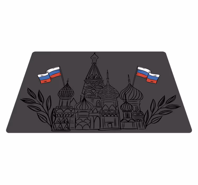 Original placemats russian architectural silhouettes - TenStickers