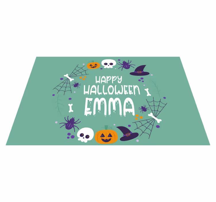 personalized happy halloween Other colors mats - TenStickers