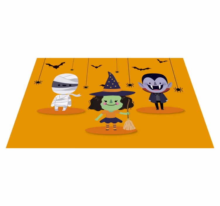 Halloween placemats featuring playful spooky characters - TenStickers