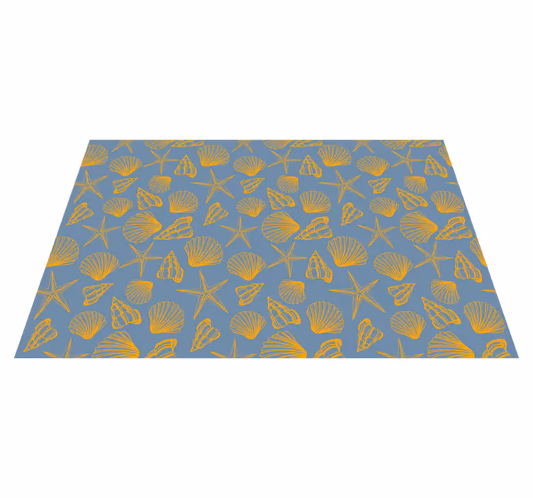 Textured placemats seashell pattern design - TenStickers