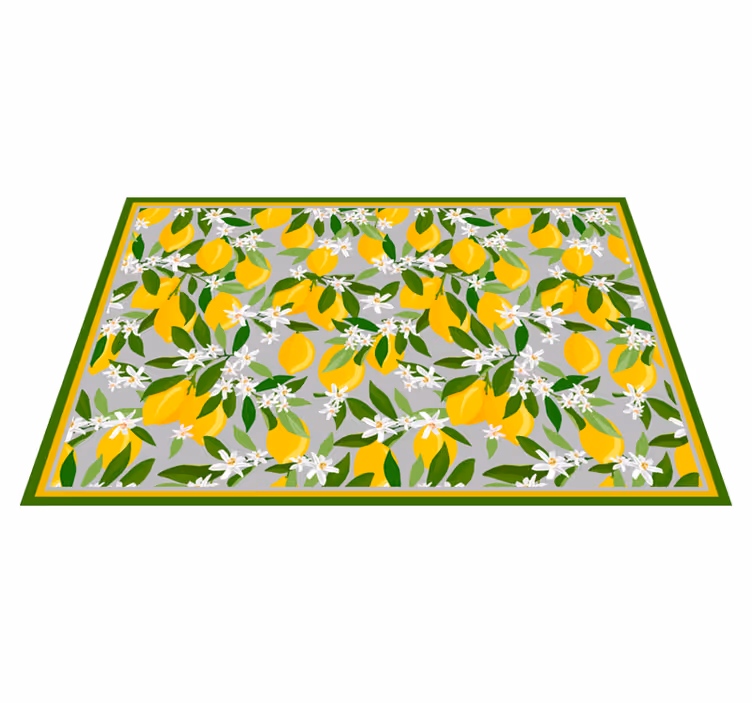 Original placemats lemon floral design - TenStickers