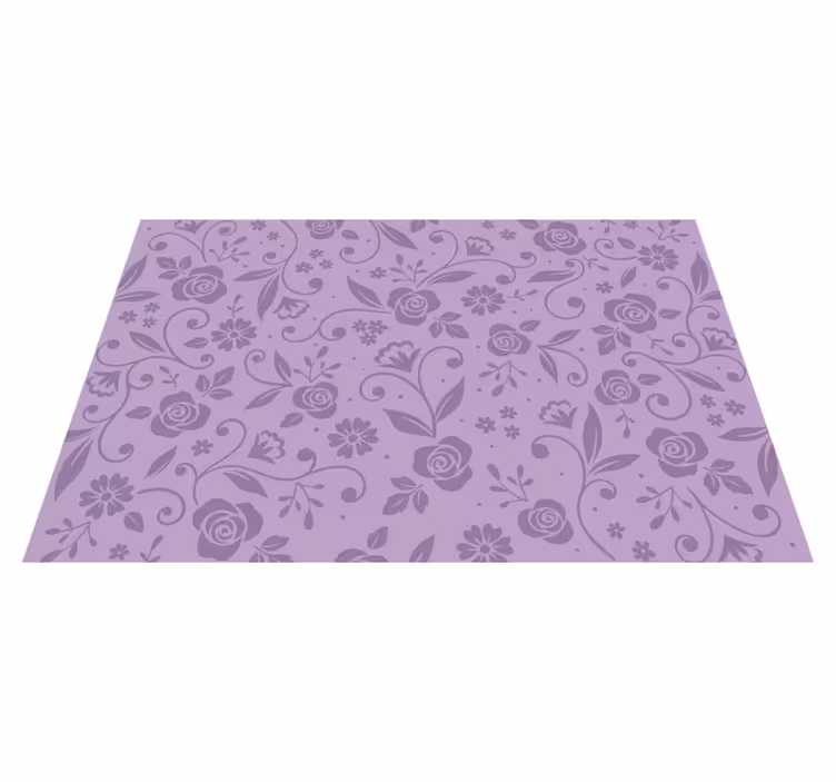 Textured placemats floral violet design - TenStickers