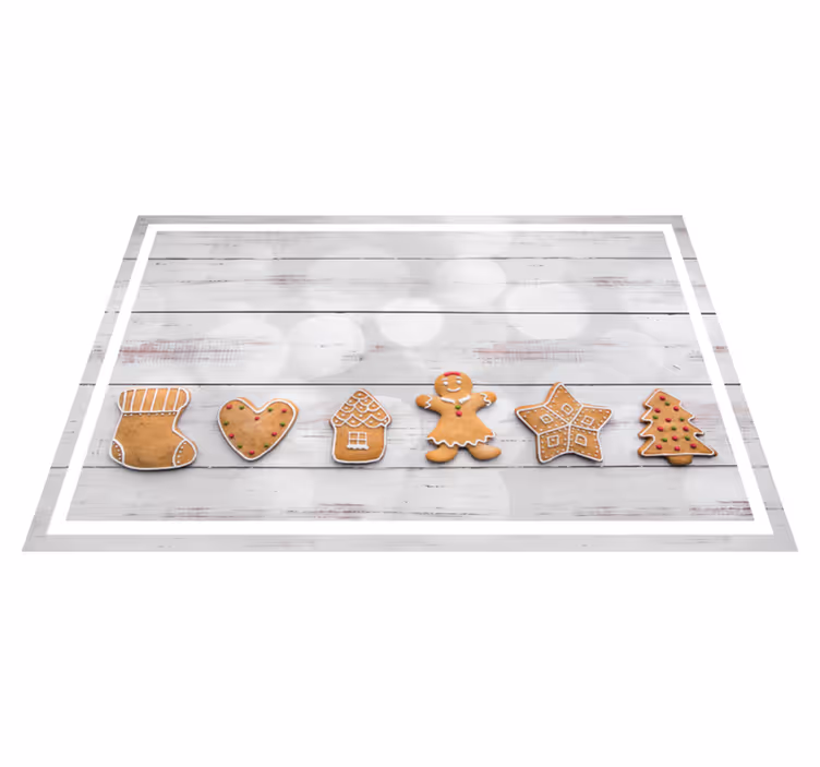 Christmas placemats gingerbread cookie set - TenStickers