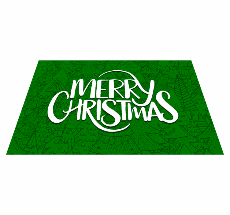 Christmas placemats merry holiday wishes - TenStickers