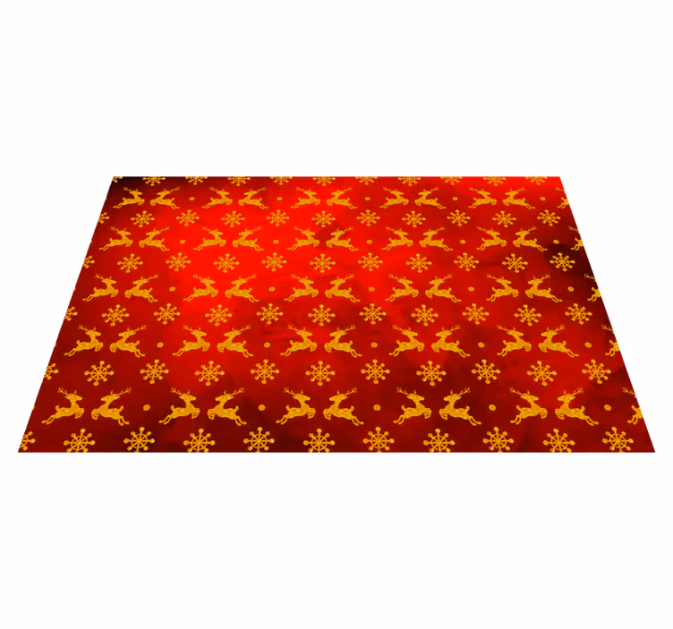 Christmas placemats red reindeer design - TenStickers