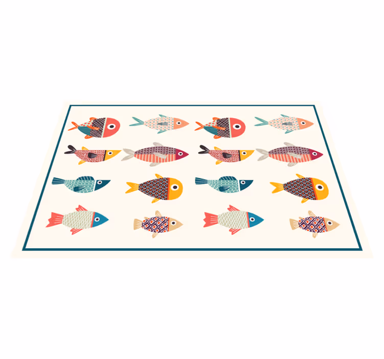 Colorful fish children placemats - TenStickers