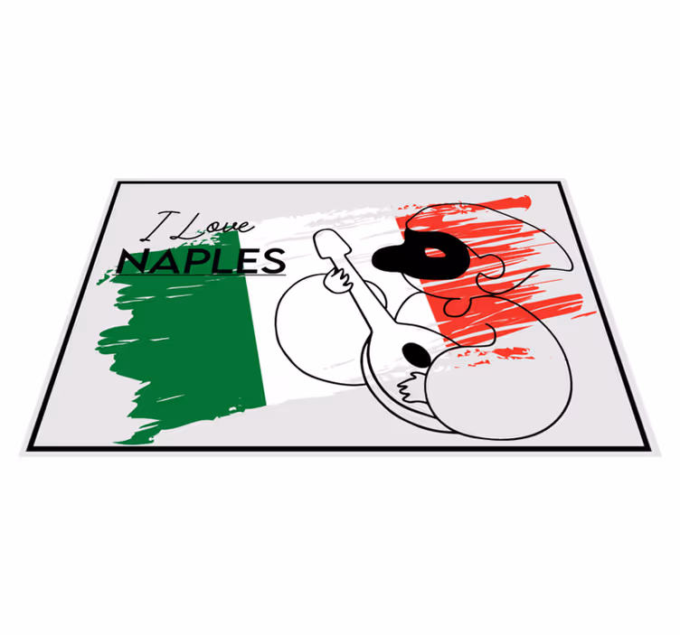 Quote placemats i love naples design - TenStickers