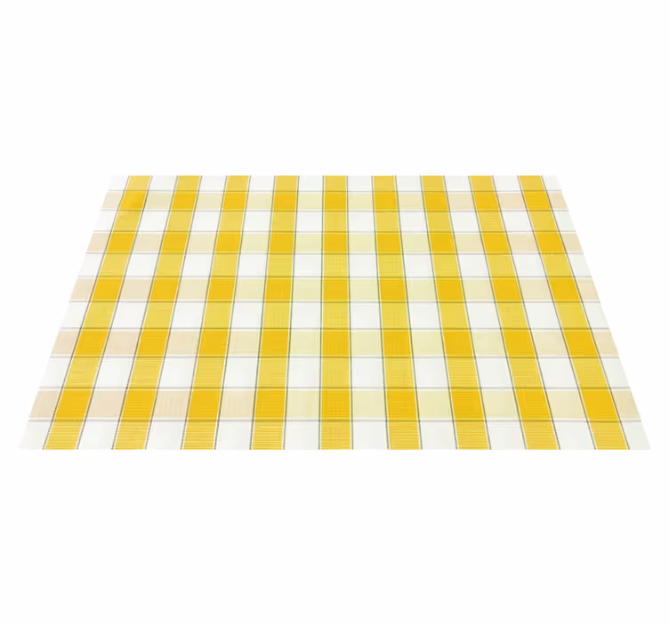 Textured placemats in yellow checkered pattern - TenStickers
