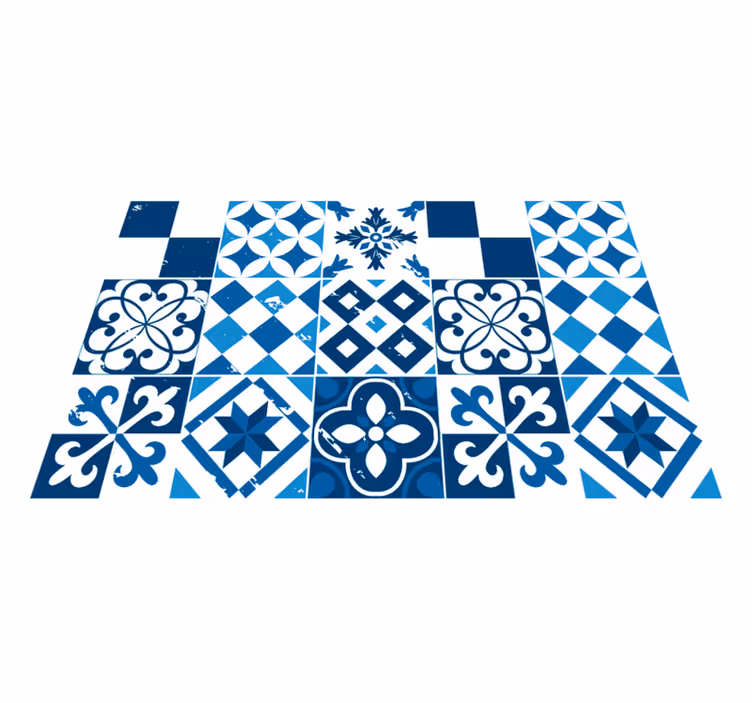 Textured placemats geometric tile design - TenStickers