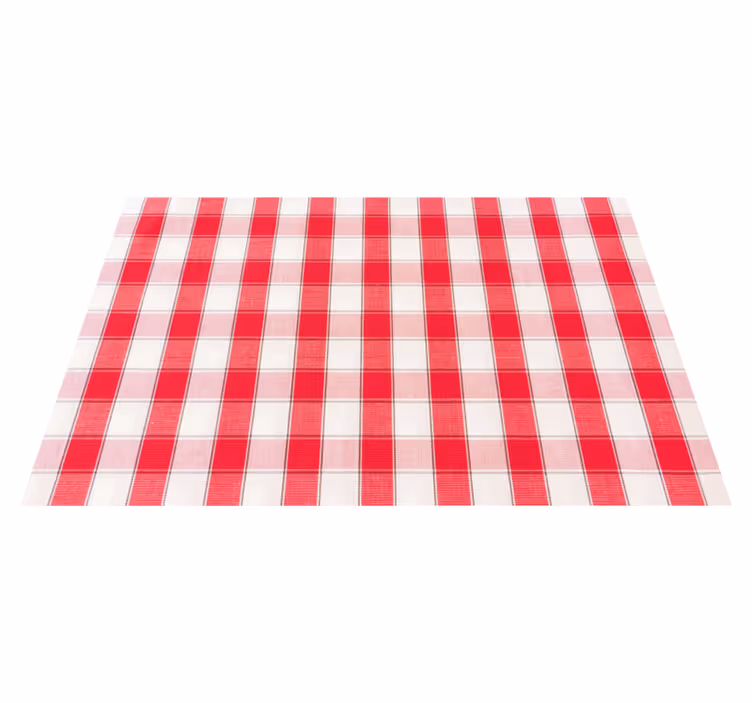Textured placemats red checkered design - TenStickers