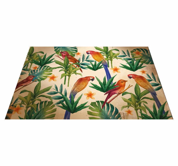 Tropical parrot original vinyl placemats - TenStickers