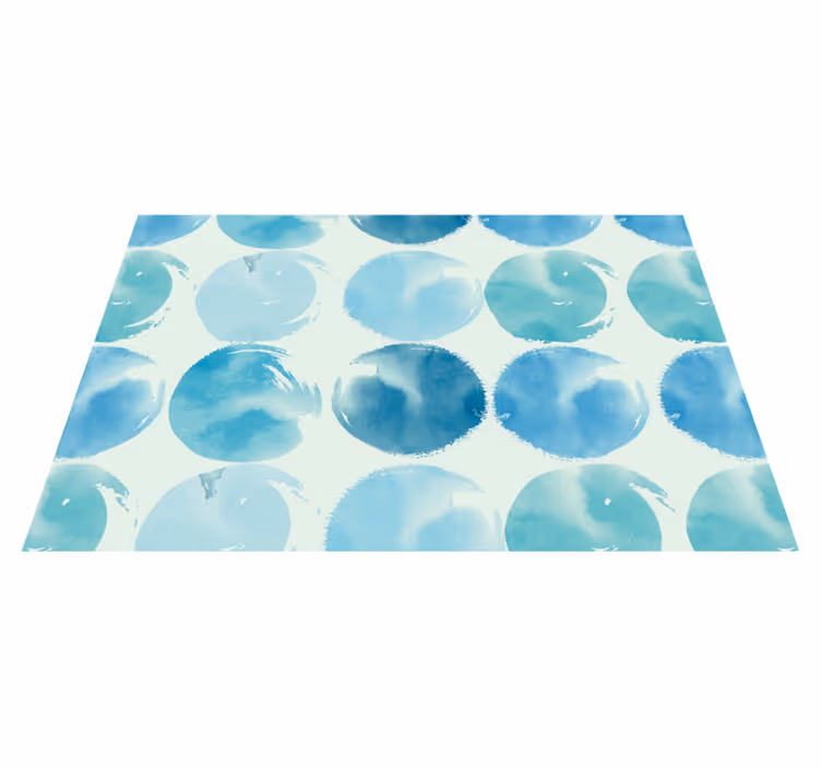 Modern placemats with circular watercolor designs - TenStickers