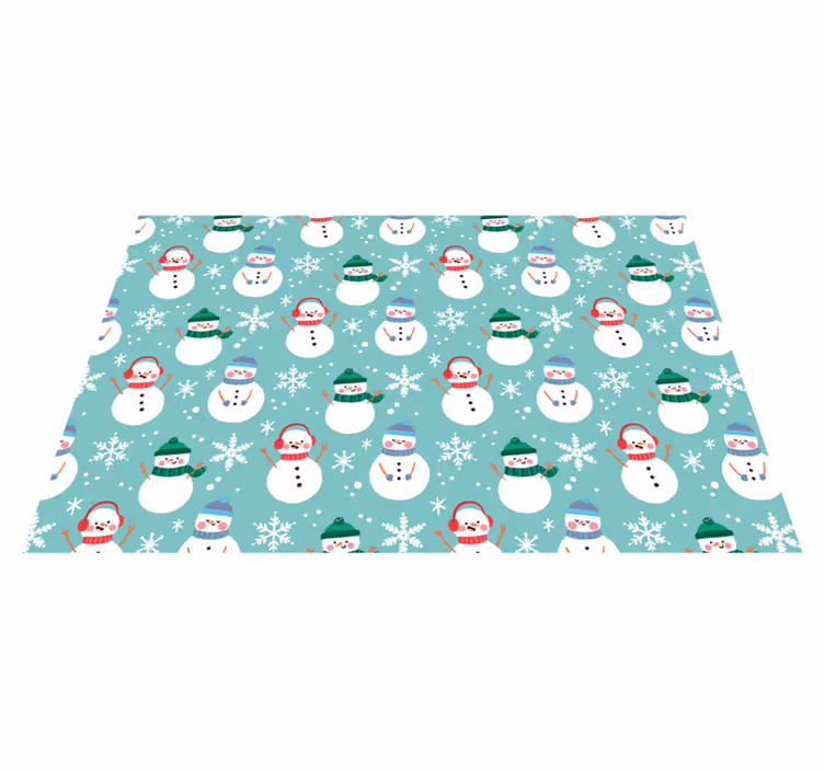 Christmas placemats joyful snowman design - TenStickers
