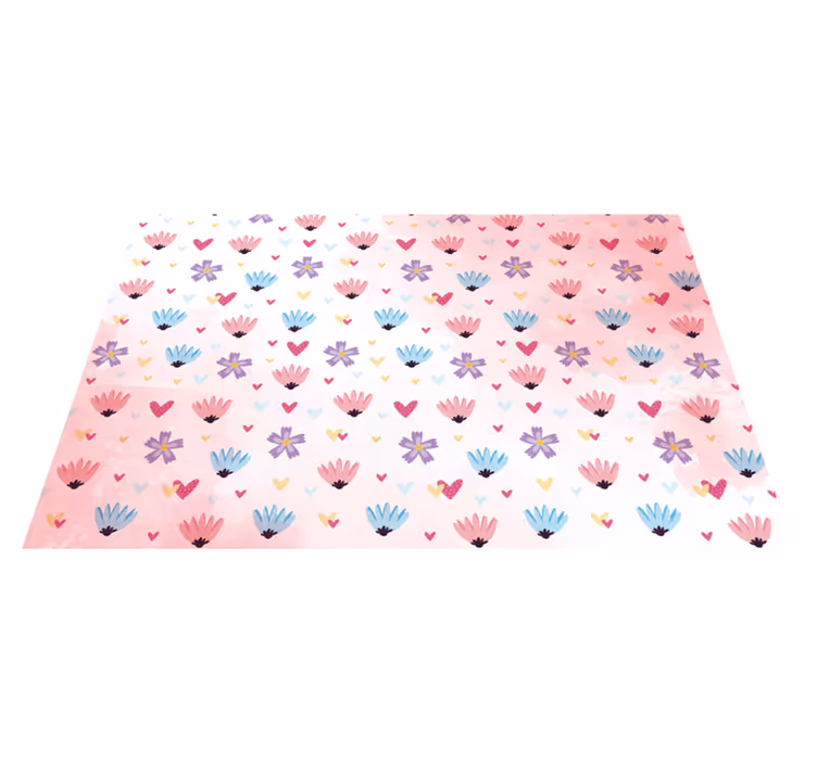 Children placemats with floral heart designs - TenStickers