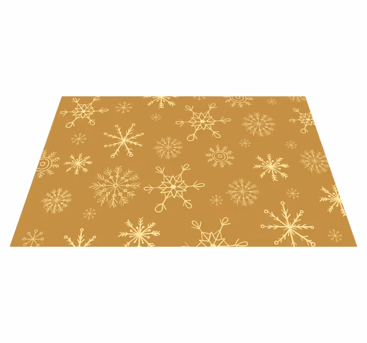 Golden Snowflakes Christmas placemats - TenStickers