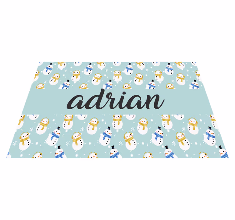 Christmas placemats snowman custom design - TenStickers