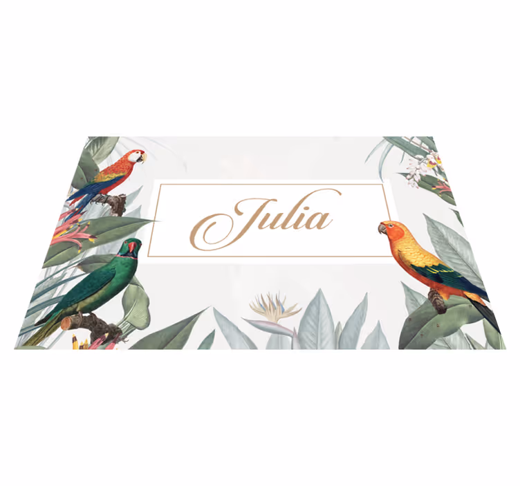 Personalised placemats elegant name setting - TenStickers