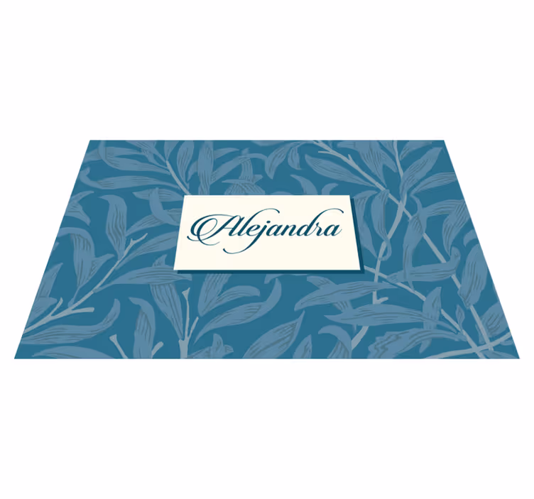 Personalised placemats elegant leaf design - TenStickers