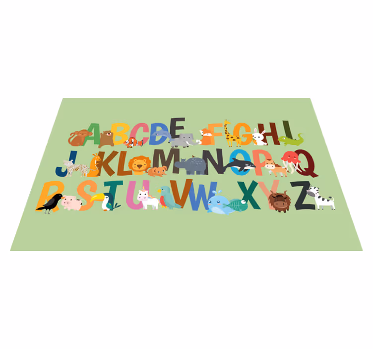 Children placemats animal alphabet display - TenStickers