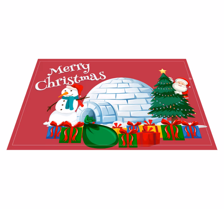 Holiday motifs and text Christmas placemats - TenStickers