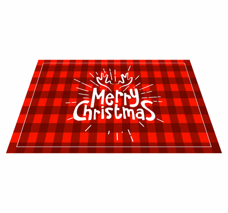 Christmas placemats with merry christmas design - TenStickers