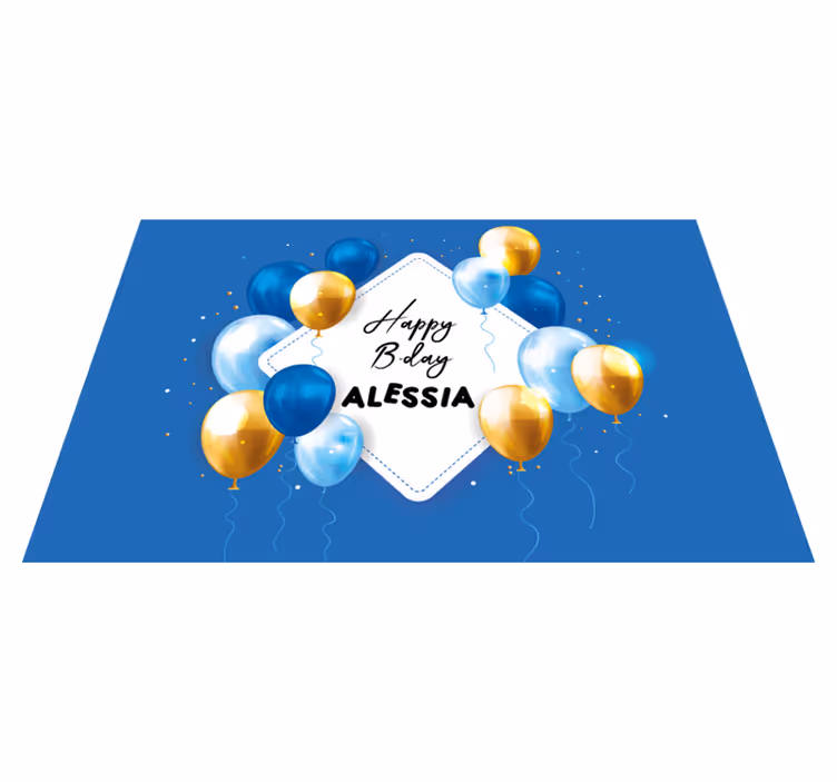 Children placemats birthday balloon celebration - TenStickers