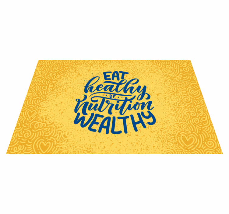 Quote placemats for healthy eating success - TenStickers