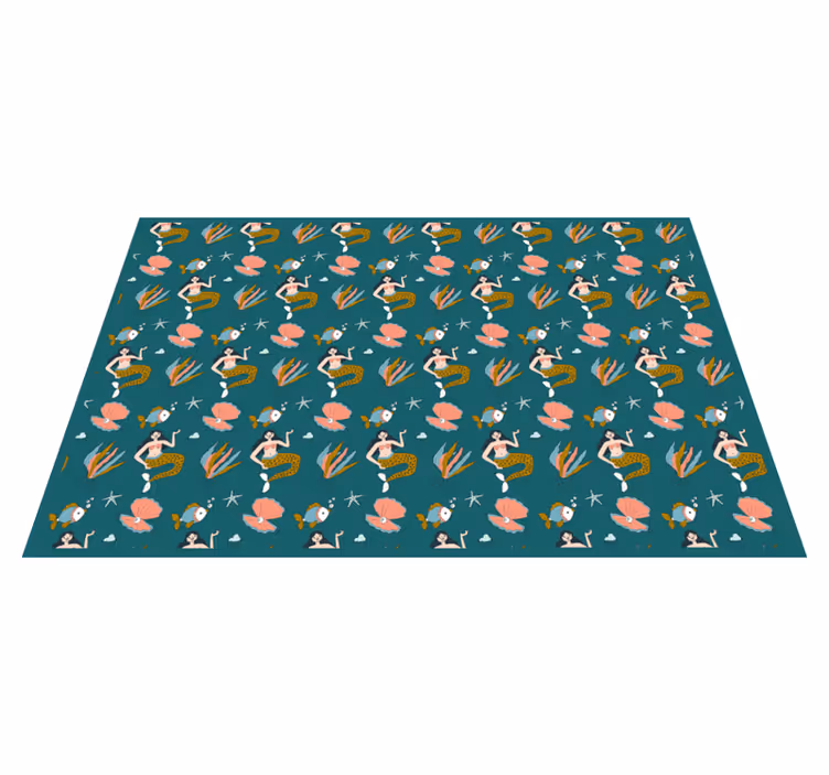 Mermaid sea animal cartoon children placemats - TenStickers