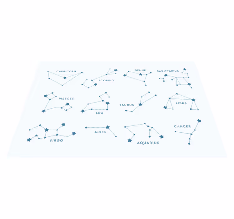 Quote placemats astrology constellation chart - TenStickers