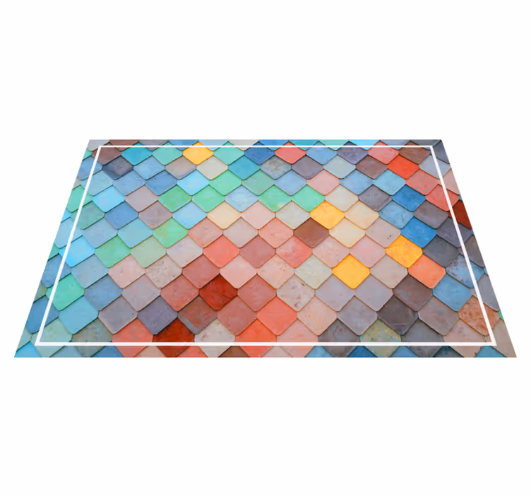 Textured placemats in colorful tile design - TenStickers